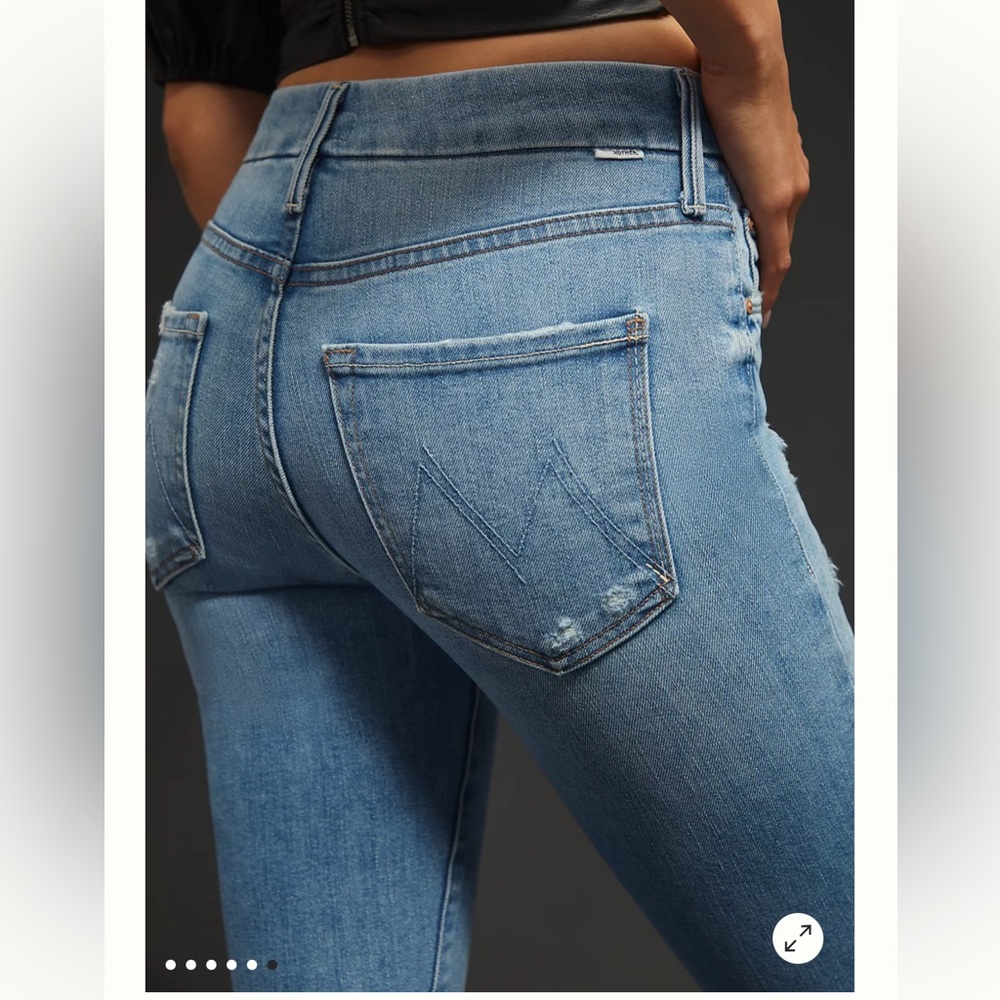 MOTHER The Looker Denim Jeans in Swimming Lessons/Light Blue